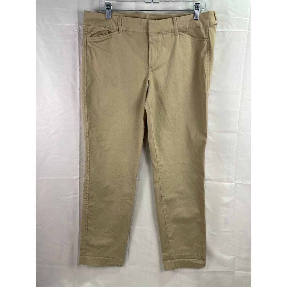 Old Navy Women's Skinny Beige Mid Rise Ankle Stretch Pixie Pants Size Regular 12